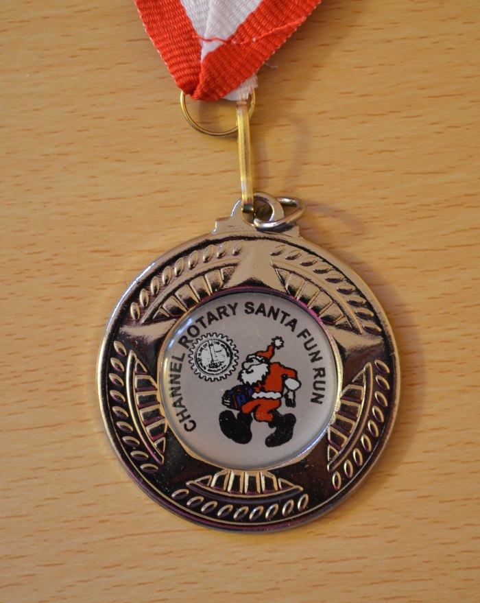 Folkestone Santa Fun Run 2014 Medal