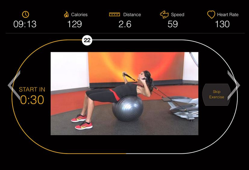 Strength training workout on the Smartlink app