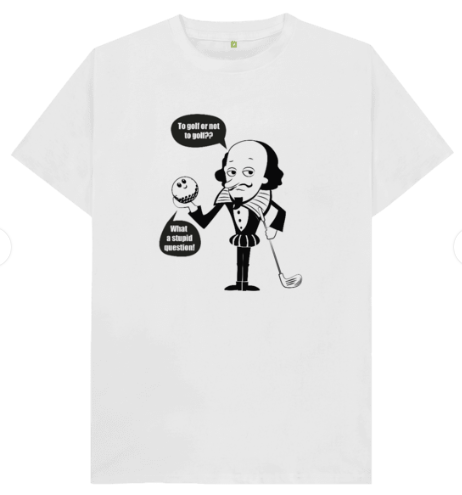 Shakespeare golf t-shirt