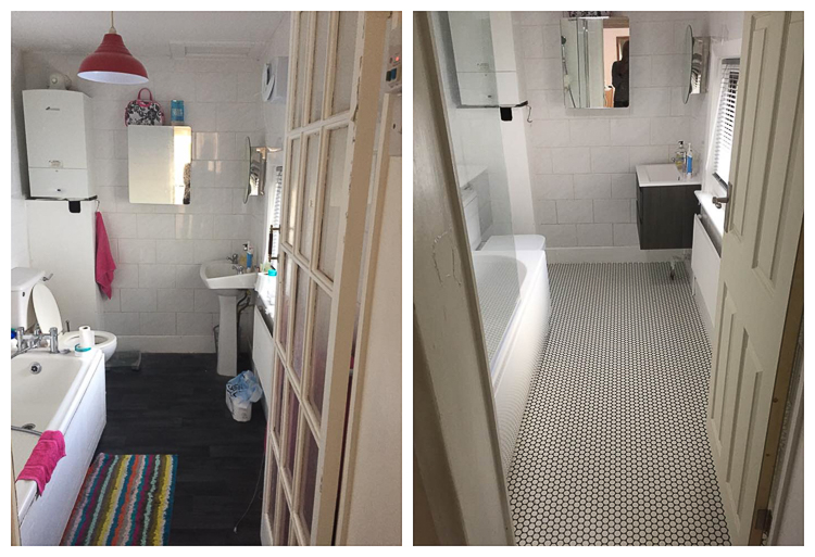 bathroom before and after